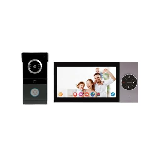 SMTYXS Intelligente 7-Zoll-HD-Video-Gegensprechanlage Mit 1080p-Nachtsicht, Türklingelkamera Mit Bewegungserkennung Und Fernzugriff von SMTYXS