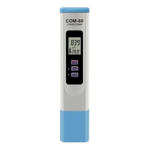 SMTYXS TDS EC Temp Meter COM-80 Gesamtgehalt An Gelösten Feststoffen Monitor Leitfähigkeitstester for Aquarium Hydrokultur Trinkwasser von SMTYXS