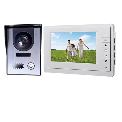 SMTYXS Video-Gegensprechanlage, 7 Zoll, Video-Türklingel, Türsystem-Kits, Unterstützt Entsperren Und Überwachung for Villa, Home Office, Apartment von SMTYXS