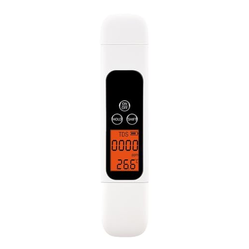 SMTYXS Wasserqualitätstester Mit Hintergrundbeleuchtetem LCD 3-in-1-Messgerät for TDS/EC/Temperatur for Hydrokultur-Pools, Trinkwasser-Aquarium von SMTYXS
