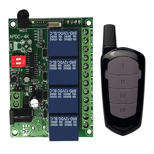 Smart Mehrere DC12V 24V 4CH 4 Kanal Wireless Radio Relais RF Fernbedienung Schalter Empfänger Und Sender(12V-1) von SMTYXS