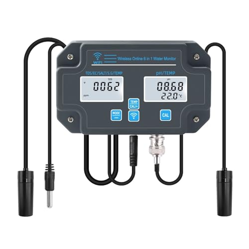 Smart WiFi Aquarium Meerwasser Salzgehalt Wasserqualität Meter PH EC TDS Salz Temp Datenlogger Tester Monitor for Aquarien Smart WiFi Aquarium Meerwasser Salzgehalt Wasserqualität Meter PH EC TDS Salz Temp Datenlogger Tester Monitor for Aquarien von SMTYXS