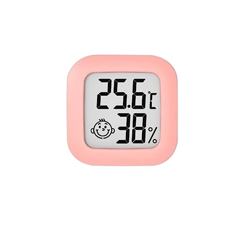 Thermometer Hygrometer Innenraum Mini LCD Digital Elektronische Temperatur Luftfeuchtigkeit Meter Sensor Gauge Wetterstation(Pink) von SMTYXS