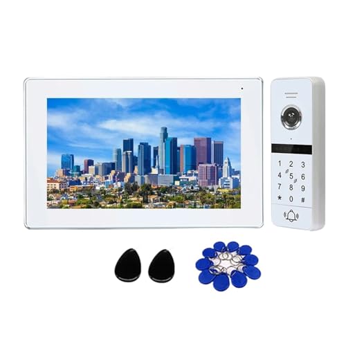 Tuya 7 Zoll Wireless WiFi Smart IP Video Türklingel-Gegensprechanlage, Touchscreen-Monitor Mit 1080P-Kamera, Unterstützt Passwort-Entsperrung(1080P Not TF Card) von SMTYXS