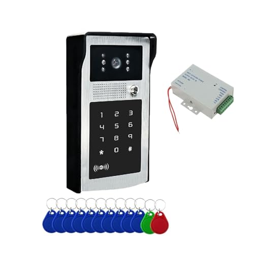 Tuya Smart Video Türklingel Kamera 1080P WiFi Video Intercom Türklingel Kamera Mit RFID Code Tastatur Zugang Telefon APP Entsperren(DC 3A Box WiFi) von SMTYXS