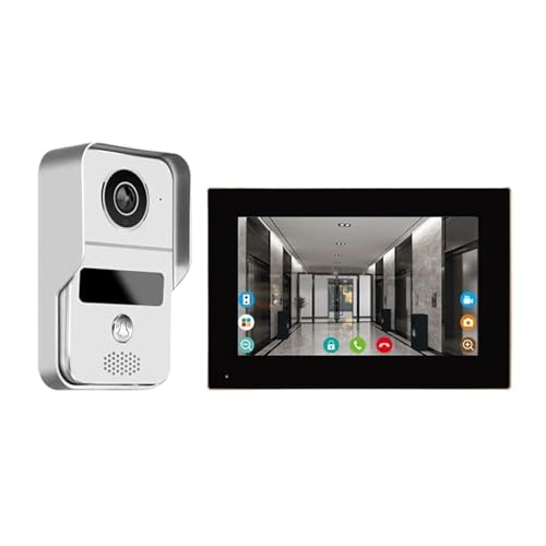 Tuya Smart WiFi Video Türklingel Hause Intercom Telefon 1080P RFID Drahtlose Tür Viewer Kamera Intercom 7 Zoll Bildschirm Bewegung Rekord(1 to 1 Indoor) von SMTYXS
