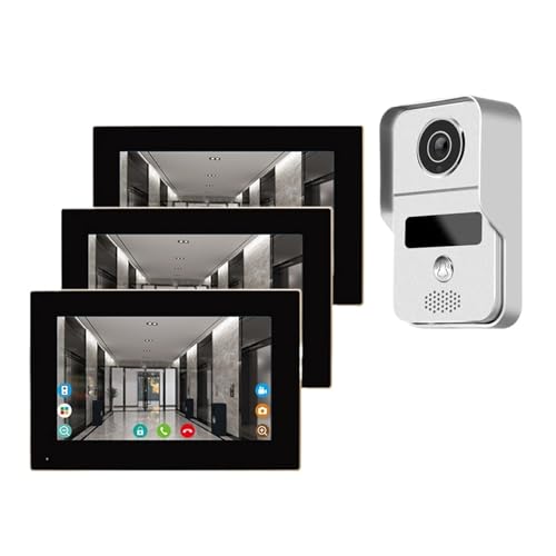Tuya Smart WiFi Video Türklingel Hause Intercom Telefon 1080P RFID Drahtlose Tür Viewer Kamera Intercom 7 Zoll Bildschirm Bewegung Rekord(1 to 3 Indoor) von SMTYXS