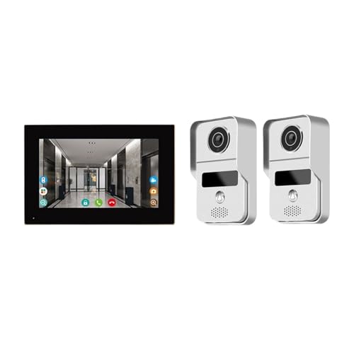 Tuya Smart WiFi Video Türklingel Hause Intercom Telefon 1080P RFID Drahtlose Tür Viewer Kamera Intercom 7 Zoll Bildschirm Bewegung Rekord(2 Outdoor to 1) von SMTYXS