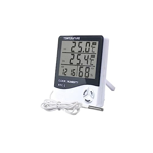 Umwelt Thermometer LCD Temperatur Luftfeuchtigkeit Uhr Meter Externe Station Outdoor Indoor Wetterstation For Zuhause(HTC-2) von SMTYXS