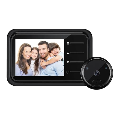 Video-Türklingelkamera, 2,4-Zoll-Bildschirm, Nachtsicht-Türklingel, Smart Home, Sicherheit, Video-Augenbetrachter(Without TF Card) von SMTYXS