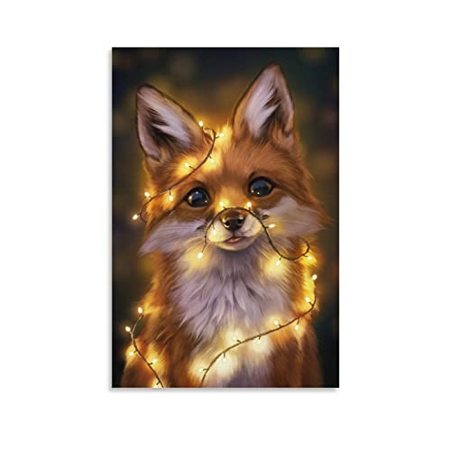 Kunst-Poster, Lichterkette, dekoratives Gemälde, Leinwand, Wandkunst, Wohnzimmer, Poster, Schlafzimmer, Gemälde, 20 x 30 cm von SMWY