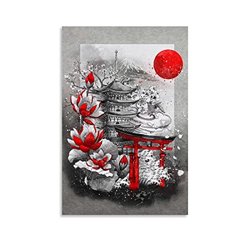 SMWY Japanese Arts DYJ Wanddeko-Poster, Wandkunst, Nihon, Japan, Poster, dekorative Malerei, Leinwand, Wandkunst, Wohnzimmer, Poster, Schlafzimmer, Gemälde, 30 x 45 cm von SMWY
