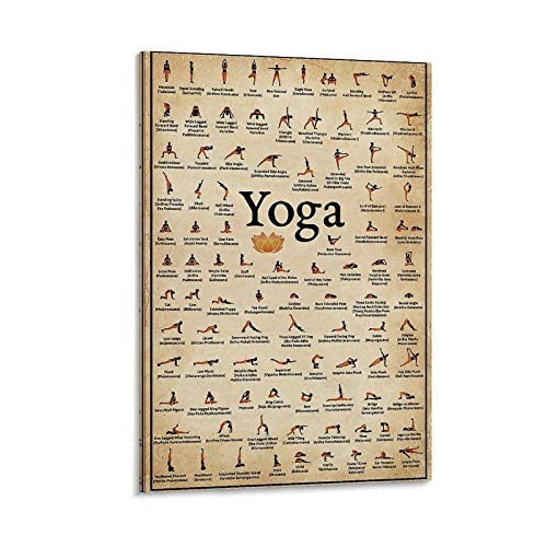SMWY Retro-Poster, DYJ Yoga-Poster, Yoga-Posen, dekoratives Gemälde, Leinwand, Wandkunst, Wohnzimmer, Schlafzimmer, Gemälde, 30 x 45 cm von SMWY