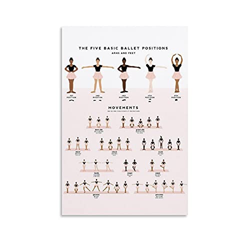 SMWY Vintage-Poster, Ballettpositionen, dekoratives Gemälde, Leinwand, Wandkunst, Wohnzimmer, Poster, Schlafzimmer, Gemälde, 60 x 90 cm SMWY Vintage-Poster, Ballettpositionen, dekoratives Gemälde, Leinwand, Wandkunst, Wohnzimmer, Poster, Schlafzimmer, Gemälde, 60 x 90 cm von dutis