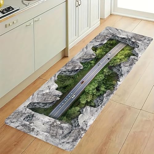 SMXVRC Autobahn Flurteppich, 80x300cm, Visuelle Illusion Berg Wohnzimmer Teppich, Weich Bequem Maschinenwaschbar Pflegeleicht Schmutzabweisend Teppich für Arbeitszimmer Büro SMXVRC Autobahn Flurteppich, 80x300cm, Visuelle Illusion Berg Wohnzimmer Teppich, Weich Bequem Maschinenwaschbar Pflegeleicht Schmutzabweisend Teppich für Arbeitszimmer Büro von SMXVRC