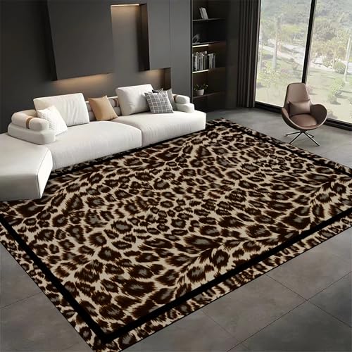 SMXVRC Gepard Dekoration Kinderteppich, 80x150cm, Braun Leopard Tierprint Flurteppich, DüNn und Leicht Kurzflor Atmungsaktiv Pflegeleicht Langlebig Maschinenwaschbar Teppich für Nachttisch SMXVRC Gepard Dekoration Kinderteppich, 80x150cm, Braun Leopard Tierprint Flurteppich, DüNn und Leicht Kurzflor Atmungsaktiv Pflegeleicht Langlebig Maschinenwaschbar Teppich für Nachttisch von SMXVRC