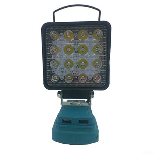 1 x schnurlose Arbeitslampe, kompatibel mit 18 V Akku BL1830 BL1815 BL1860, USB-Ladeanschluss und verstellbarer drehbarer Kopf für Beleuchtung bei Arbeit, Studium und Außeneinstellungen (A) von SMZhomeone