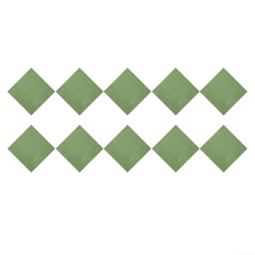 10 Stück rutschfeste Bodenfliesen-Aufkleber, stilvoller Patchwork-Teppich für den Heimgebrauch in Wohnzimmer und Küche (grün) von SMZhomeone