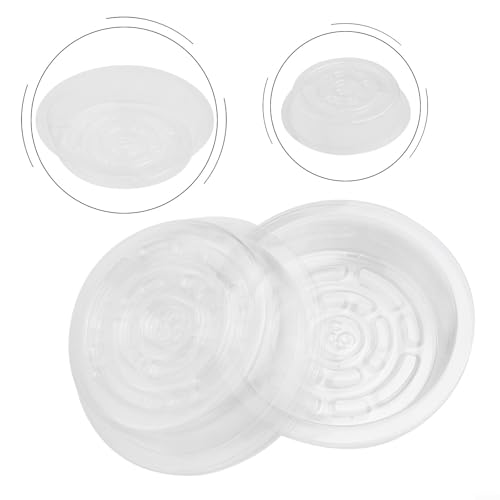 10 runde transparente Pflanzen-Untersetzer für Töpfe, multifunktional als Snack-Tablett und Schreibtisch-Organizer (15,2 cm) von SMZhomeone