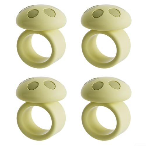 4 Stück Silikon-Türgriff-Stopper-Pads zum Schutz von Wänden und Türen vor Lärm (grün) von SMZhomeone