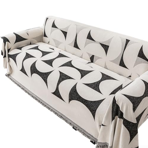 Chenille-Sofa-Handtuch mit rutschfestem Design, perfekt zum Schutz Ihrer Möbel vor Schäden (Windmühle) von SMZhomeone