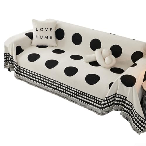 Chenille-Sofa-Handtuch mit rutschfestem Design, perfekt zum Schutz Ihrer Möbel vor Schäden (runder Kuchen) von SMZhomeone