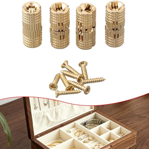 DIY freundliche Messingscharniere, 4 Stück, perfekt für leichte Arbeitsplatten und Projekte (8 mm) von SMZhomeone