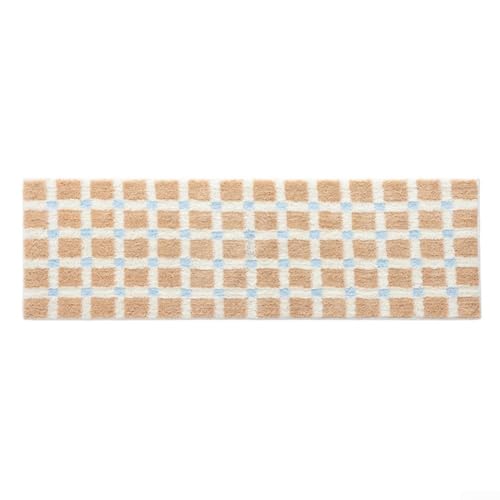 Dicker, rutschfester Badezimmerteppich, weiche Beflockung für Komfort, saugfähige Bodenmatte für Duschen und Eingänge (50 x 160 cm) von SMZhomeone