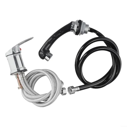 Einhebel-Mischbatterie aus Legierung mit Chrom-Finish und herausziehbarer Handbrause, 80 cm Schlauch für Shampoo-Stuhl, Friseur-Waschtisch und Salon-Spüle, Hochdruck Einhebel-Mischbatterie aus Legierung mit Chrom-Finish und herausziehbarer Handbrause, 80 cm Schlauch für Shampoo-Stuhl, Friseur-Waschtisch und Salon-Spüle, Hochdruck von SMZhomeone
