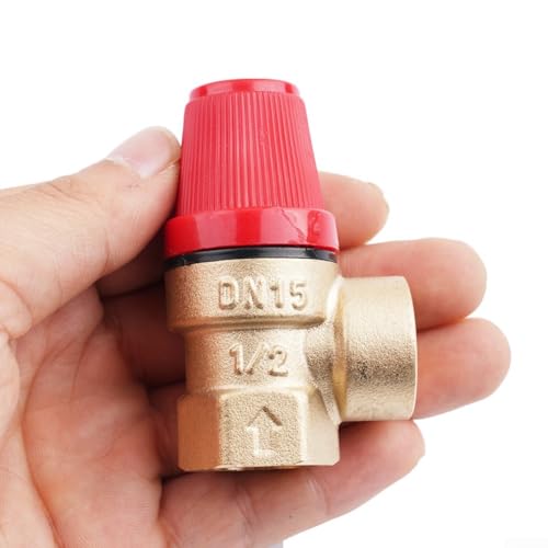 Membrantyp Messing Sicherheitsventil 5.1 cm für Warmwasserbereiter und Heizungsanlagen mit 3 7 Bar Druckbereich (6BAR) von SMZhomeone