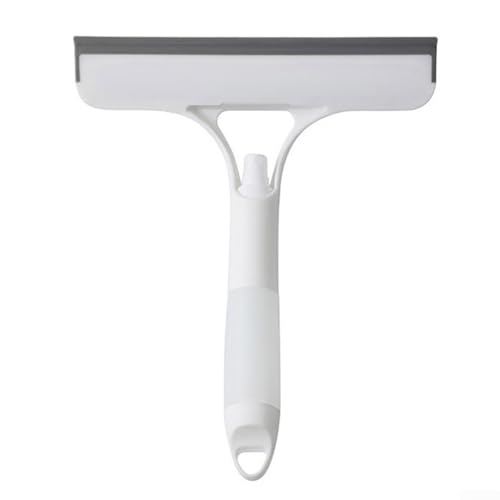 Multifunktionaler Glasreiniger Wasserspray mit Silikonschaber für Badezimmerspiegel, Duschtüren und Fahrzeugglas, bietet effiziente und streifenreinigende Reinigung (weiß) von SMZhomeone