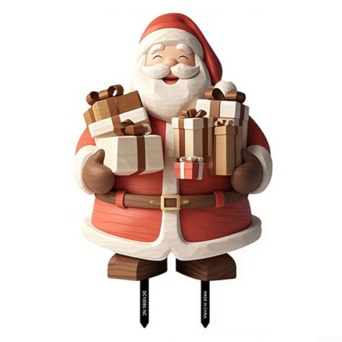 PVC-Gartenstecker mit Weihnachtsmotiven, für den Außenbereich, Urlaubsdekoration mit festlichen Elementen für Hof oder Innenhof, Rasendekoration (DC10086) von SMZhomeone