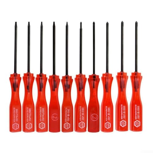 SMZhomeone TriWing-Schraubendreher-Set, 10 Stück, für Wii, GBA, DS Lite NDSL, TriWing Y-Tip, Metall, Rot SMZhomeone TriWing-Schraubendreher-Set, 10 Stück, für Wii, GBA, DS Lite NDSL, TriWing Y-Tip, Metall, Rot von SMZhomeone