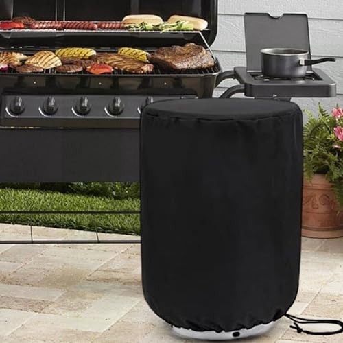 Propan-Tankabdeckung mit stabiler Tischplatte für Standard-Zylinder, 9 kg, aus wasserdichtem Oxford-Gewebe mit verstellbarem Kordelzug an der Unterseite (31 Durchmesser x 45 Höhe) von SMZhomeone