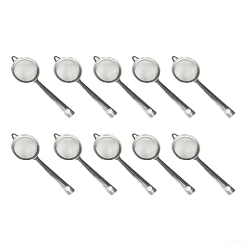 SMZhomeone 10 Stück Edelstahl feinmaschiges Ölsieb Löffel Küchensieb 30 Mesh Filter Kochen Werkzeuge Set SMZhomeone 10 Stück Edelstahl feinmaschiges Ölsieb Löffel Küchensieb 30 Mesh Filter Kochen Werkzeuge Set von SMZhomeone