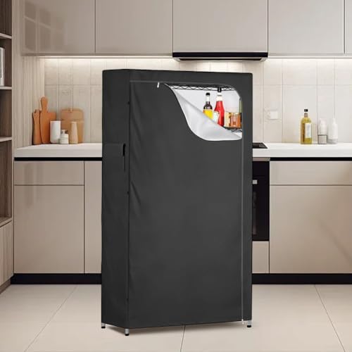 SMZhomeone 210D Oxford Cloth Shelf Cover Heavy Duty Wire Shelving Unit Cover With Zipper Access Dust Water Resistant Storage Protection Black, 74.9*41.9*19.8 cm, 76.2*35.6*193.0 cm(74.9x41.9x195.1 cm) SMZhomeone 210D Oxford Cloth Shelf Cover Heavy Duty Wire Shelving Unit Cover With Zipper Access Dust Water Resistant Storage Protection Black, 74.9*41.9*19.8 cm, 76.2*35.6*193.0 cm(74.9x41.9x195.1 cm) von SMZhomeone