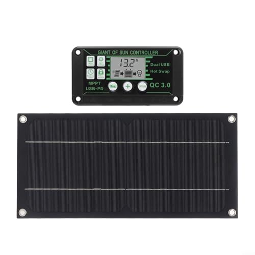 SMZhomeone 600W Solarpanel Kit 100A MPPT-Ladegerät-Controller 18 V Tragbare Solarenergie Monokristallin Für Auto Wohnmobil Wohnwagen 30 X 14,5 Cm von SMZhomeone