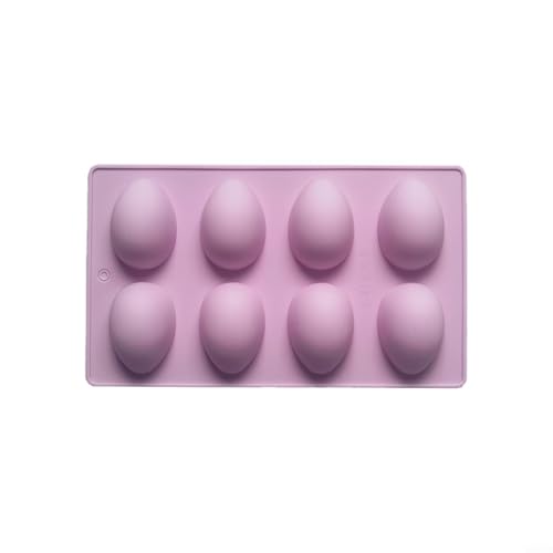 SMZhomeone Dessertform Mit 8 Mulden Premium Osterei Silikonform Ostereier Silikonformen Zum Einfachen Zubereiten Köstlicher Leckereien(purple) von SMZhomeone