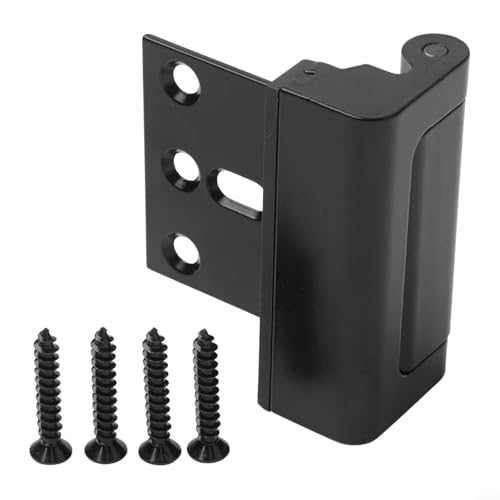 SMZhomeone Diligent Home Protection Metall-Türschloss mit zuverlässigen nach innen drehbaren und stabilen Schrauben (schwarz) von SMZhomeone