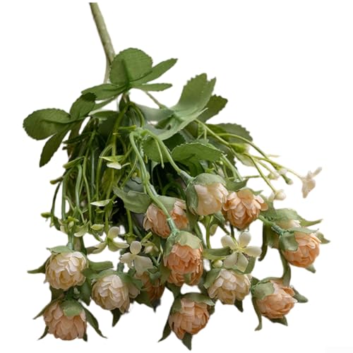 SMZhomeone Künstliche Chrysanthemen-Blumen für Hochzeit, Heimdekoration, Aprikose von SMZhomeone