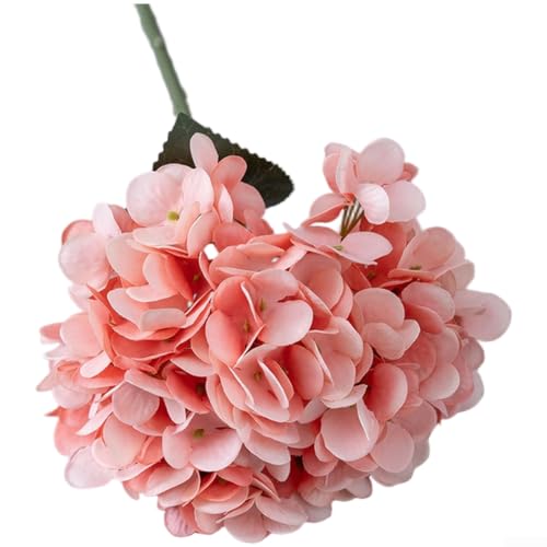 SMZhomeone Künstliche Hortensien, künstliche Blumen, Heimdekoration, Hochzeitsfotografie-Requisiten (Aprikose) von SMZhomeone