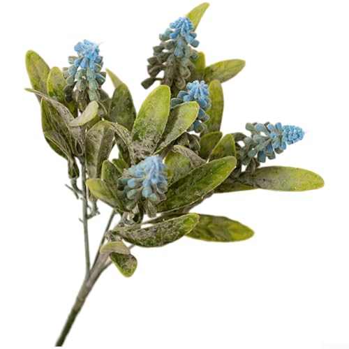 SMZhomeone Künstliche Kunststoffblumen für Zuhause und Hochzeitsdekoration mit präzisem Spritzguss, realistisches Aussehen und lange Haltbarkeit (blau) von SMZhomeone