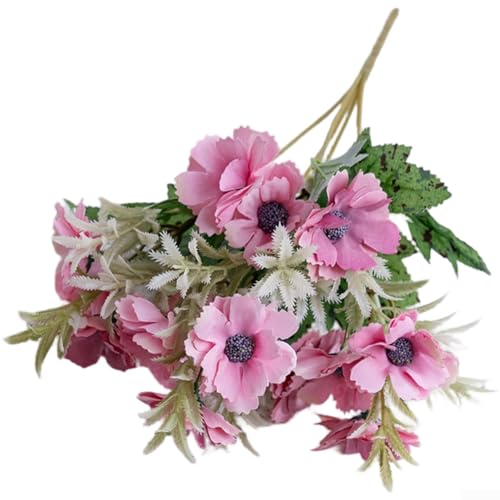 SMZhomeone Künstliche Stoffblumen für Hochzeit, Zuhause, Wand und Tischdekoration mit realistischem Aussehen, geeignet für Fotografie und Veranstaltung, 32 cm (rot) von SMZhomeone