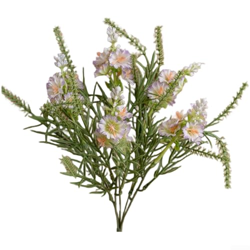 SMZhomeone Künstlicher Lavendelstrauß, Lavendel-Blumenstrauß, 36 cm, künstliche Blumen für Hochzeit, Heimdekoration (lila) von SMZhomeone