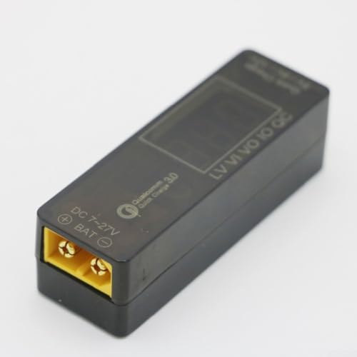 SMZhomeone Kunststoff Lithium Batterie Schnellladegerät Tester mit LCD Display, Überlast- und Kurzschlussschutz, Echtzeit-Spannungs-Stromüberwachung, USB-Anschluss für Smartphones Tablets DIY Teile von SMZhomeone