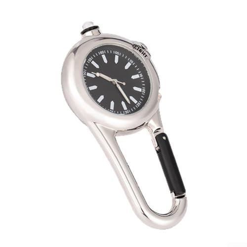 SMZhomeone Outdoor-Karabineruhr mit Leuchtzeigern und LED-Taschenlampe für Zeiger und Beleuchtung von SMZhomeone
