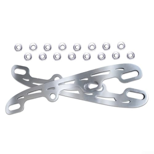 SMZhomeone Schlittschuh-Umrüstsatz für Rollschuhe, Edelstahl-Retrofit-Zubehör, passend für Inlineskates über 231 mm oder darunter, 2 Ersatzklingen und 16 Seitenschrauben (kleines Silber) von SMZhomeone
