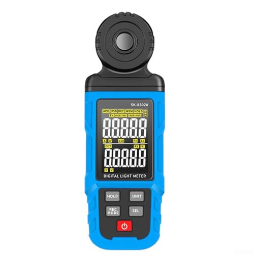 SMZhomeone UV-Radiometer-Lichtmessgerät mit digitalem Spektrometer und 999-Zähl-Speicher zur Bewertung von Farbtemperatur und Lichtintensität in mehreren professionellen Umgebungen (SK-8302A) von SMZhomeone