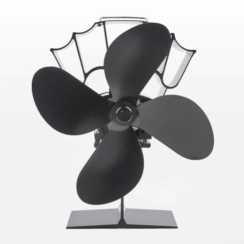 SMZhomeone Wärmebetriebener Kaminventilator 4-Flügel-Design für 80-250°C Holzöfen, leiser Betrieb, energiesparend, warme Luftzirkulation, Schwarz SMZhomeone Wärmebetriebener Kaminventilator 4-Flügel-Design für 80-250°C Holzöfen, leiser Betrieb, energiesparend, warme Luftzirkulation, Schwarz von SMZhomeone