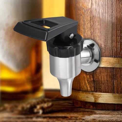 SMZhomeone Weinfasshahn Getränkespender Zapfhahn 304 Edelstahl Ersatz WasserhahnSaft Kaltes Getränk Wasserhahn Getränk Trinkbrunnen Mit 16-20 Mm Loch(B) von SMZhomeone